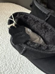 Válenky na platforme kožené-čierné-nižšia platforma