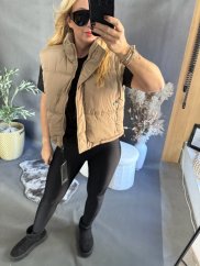 Vesta Crop  S/M a L/XL-cognac