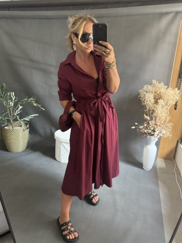 Šaty Business-bordeaux