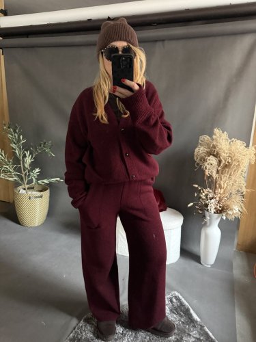 Set svetrový GUSTO-bordeaux