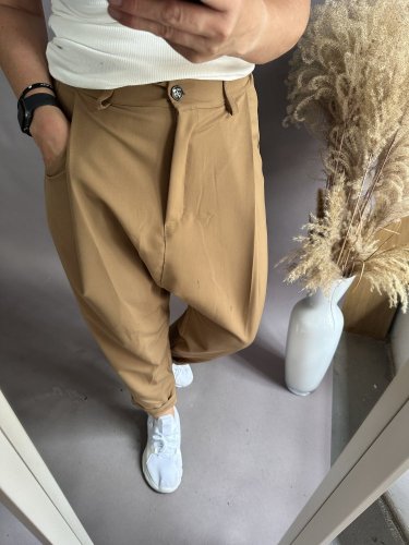 Kalhoty s nižším sedem Blair-více barev postava 34-40 - barva: béžová