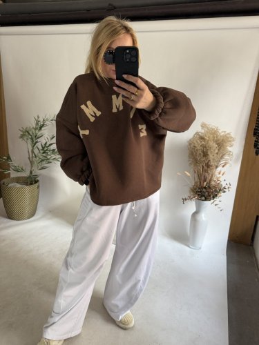 Mikina Mommy-hnědá