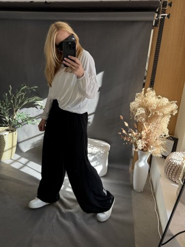 Nohavice Style-viskoza-čierné