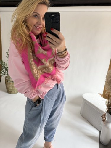 Šála Good Vibe - pink