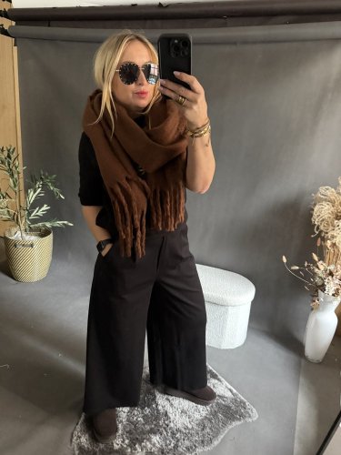 Šála oversize hnědá