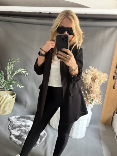 Sako tenké-lehce oversize-černé