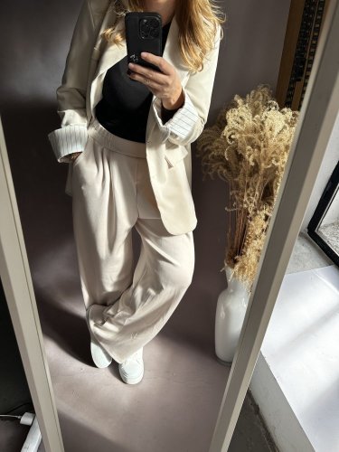 Nohavice Viskoza -béžové