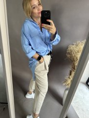 Košeľa Nana long-modrá