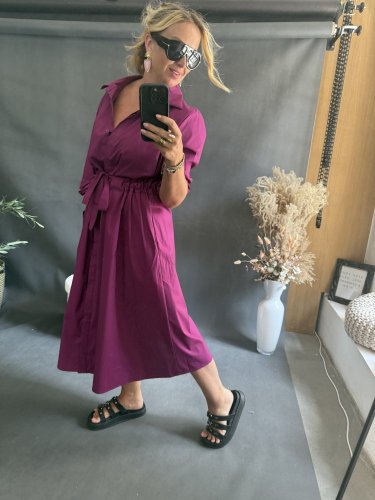 Šaty Business-fuchsia