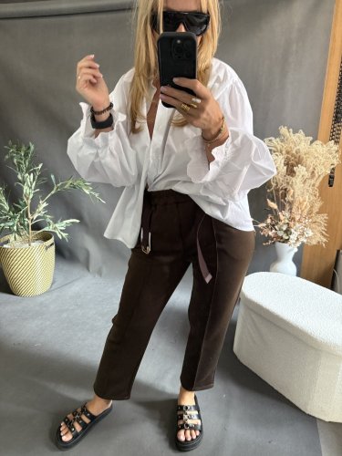 Košile oversize rukáv-bílá