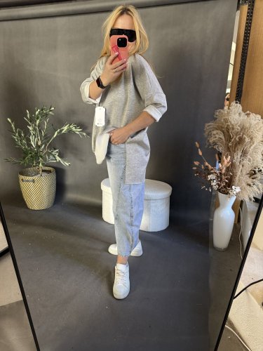 Tričko oversize NEOPREN šedé