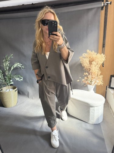 Nohavice SUN bez gombíka do 3XL-khaki