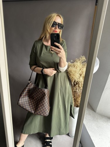 Šaty Alison-Khaki