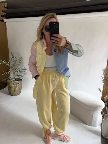 Nohavice Flowy hariem-yellow