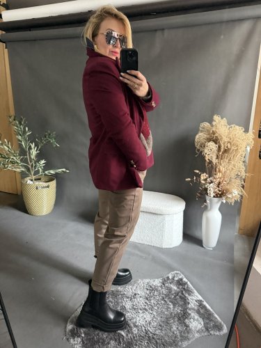 Sako Oversize zateplené-bordeaux