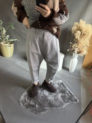 Kalhoty SUN bez knoflíku do 3XL-šedé