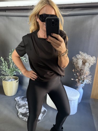 Tričká s vypchávkami UNI size-čierná