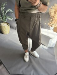 Kalhoty SUN bez knoflíku do 3XL-khaki