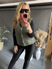 Pletená Vesta Chick-khaki