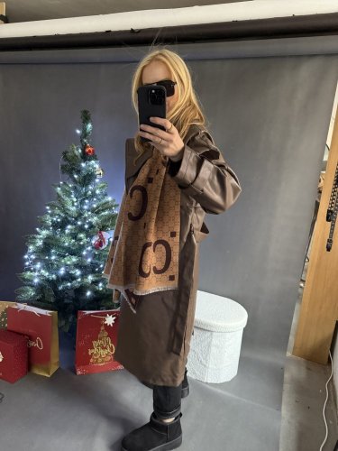 Koženkový Trenchcoat  Rosso-hnědý