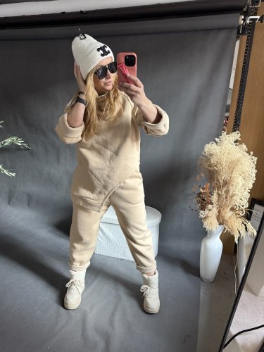 Oversize Tepláky Ocean-béžové