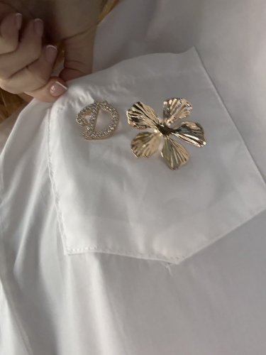 Košeľa Brošňa Oversize bavlna-bielá