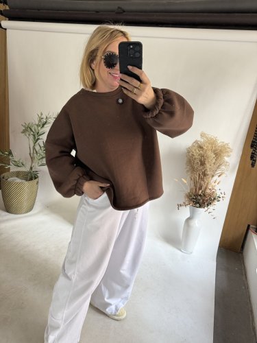 Mikina Mommy-hnědá