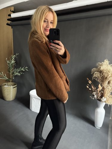 Kabátek s  kapsou SUN hnědý