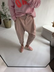 Nohavice Blair bavlnené— pudr