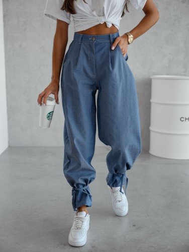 Nohavice v štýle Jeans modré-veľkosť 36 a 38