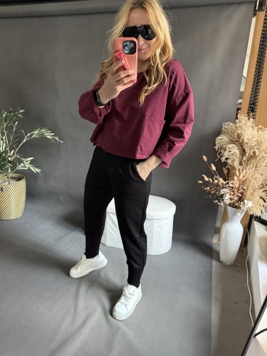 Tričko Sum s kapsou 2-vínové