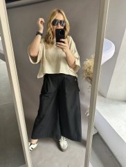 Kalhoty ve stylu sukně Sam-černé