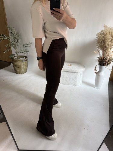 Legíny do zvonu Luxury-hnedé