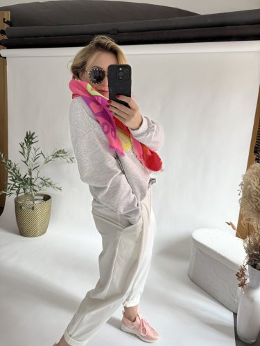 Šála Love dog Pink