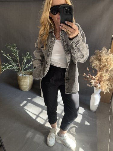 Džínová košile-šedá