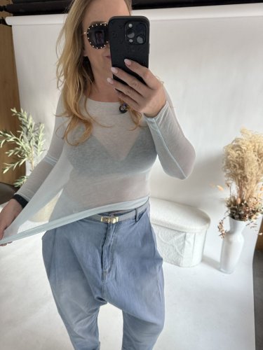 Tričko Cashmere- kašmír -světle modrá