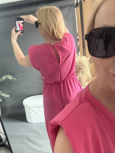 Overal Flower-růžová