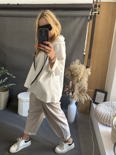 Mikina Natural-bílá