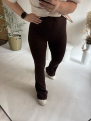 Legíny do zvonu Luxury-hnědé