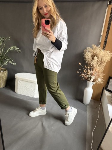 Nohavice Italian zelené