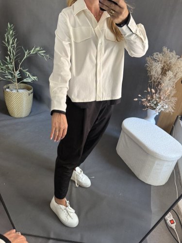 Kabátek Sun 2v1 s košilí-bílý