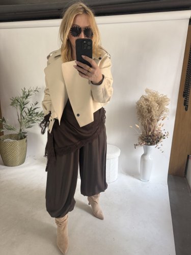 Kalhoty Chicca-hnědá