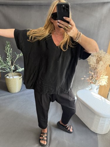 Bluza Liame-UNI SIZE na XS-XL-černá