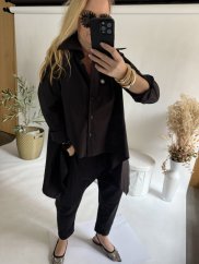 Košeľa Sun asymetrická-čierná