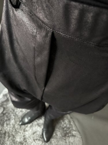 Kalhoty SUN v leather/semiš optice-černé