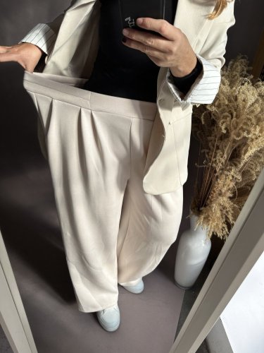 Nohavice Viskoza -béžové