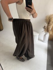 Haremky s krataskami ľahučké-hnedé