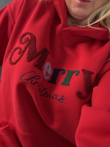 Mikina Merry Christmas-červená