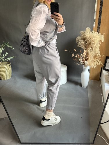 Nohavice Blair bavlnené-šedé