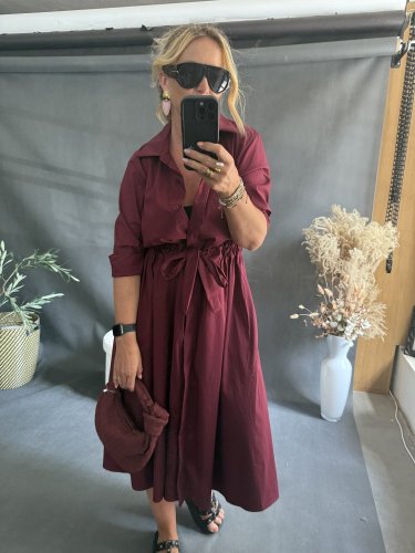 Šaty Business-bordeaux